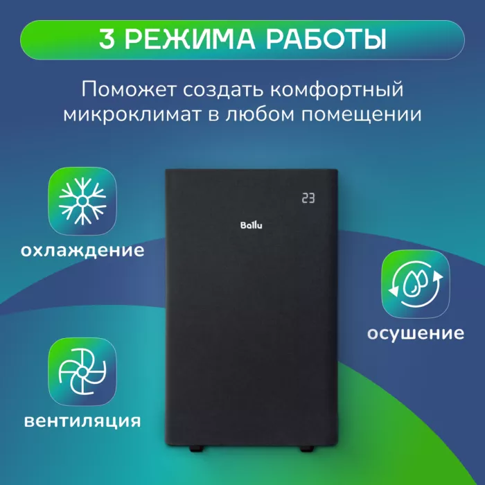 Кондиционер мобильный Ballu Velure BPAC-14 EW/N6 Кондиционер мобильный Ballu Velure BPAC-14 EW/N6